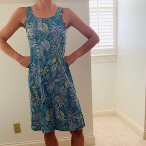 Blue and green floral coverup